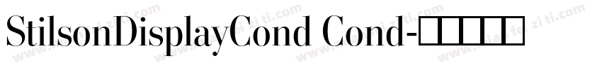 StilsonDisplayCond Cond字体转换